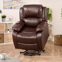 Artemis Home Northfield Dual Motor Massage Heat Riser Recliner Chair in Brown