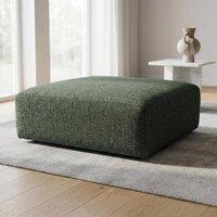 Abakus Direct Tokyo Footstool Brushed Tweed Fabric in Green