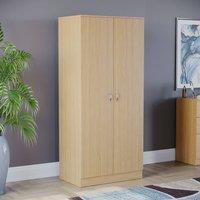HD Designs 2 Door Wardrobe MDF 1700x760x470 mm in Light Brown