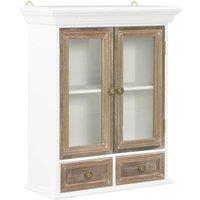 Berkfield Home Wall Cabinet White 49x22x59 cm Engineered Wood | Size: 49 x 22 x 59 cm