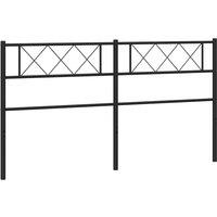 Berkfield Home Metal Headboard Black 193 cm