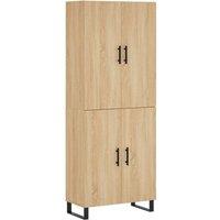 Berkfield Home Highboard Sonoma Oak 69.5x34x180 cm Engineered Wood in Light Tan