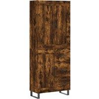 Berkfield Home Highboard Smoked Oak 69.5x34x180 cm Engineered Wood in Brown