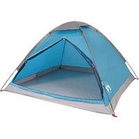 Berkfield Home Modern Camping Tent Dome 2-Person Blue Waterproof
