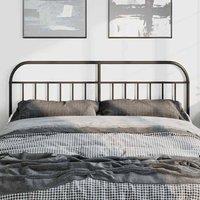 Berkfield Home Metal Headboard Black 180 cm