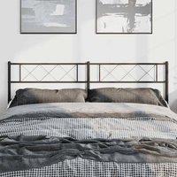 Berkfield Home Metal Headboard Black 193 cm
