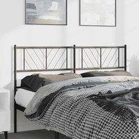 Berkfield Home Metal Headboard Black 150 cm