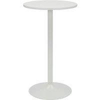netfurniture Horizon Poseur Matt White Table Round Wood White