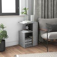 Berkfield Home Side Table Grey Sonoma 36x30x56 cm Engineered Wood | Size: 36 x 30 x 56 cm