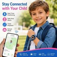 BluCore 4G Smart Watch with Video, GPS & WiFi, Tracking, SOS, CAMERA in Blue