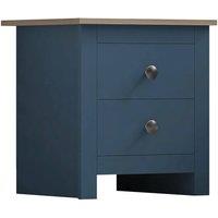 FLAVORA Modern Bedroom Furniture Navy Bedside Table | Size: 100 cm x 100 cm