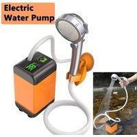 FLAVORA Rechargeable Electric Camping Shower Pump Portable in Orange