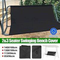 NESTLUNE 3Seat 138cm Swing Seat Cover Chair Bench Cover in Black | Size: 100 cm x 100 cm