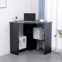 FORGEVIO Black Computer Desk PC Laptop Table Corner Home Office Study Gaming