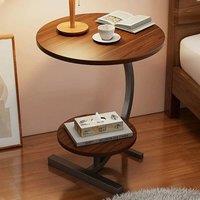 FORGEVIO Side Table for Sofa Coffee End Tables for Living Room Bedside Tables in Brown