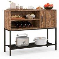 FORGEVIO Wooden Console Table for Living Room in Brown