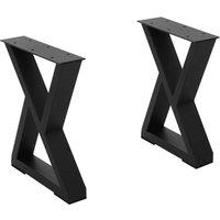 Havendro 15.7" Metal Table Legs 2pc Black