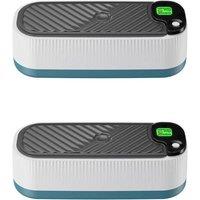 FLAVORA 2PCS Portable Ultrasonic Jewellery Cleaner in White | Size: 0.6m2