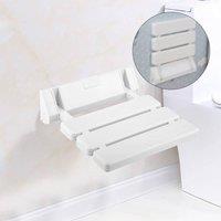FLAVORA Shower Seat Wall Mounted Shower Folding Seat in White | Size: 180 cm width x 180 cm drop