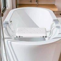 NESTLUNE Bath Bench Bathtub Stool Support Tray in White