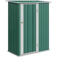 NESTLUNE Outdoor Storage Shed Steel Garden in Green | Size: 100 cm x 15 cm