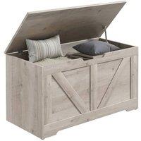 NESTLUNE Storage Trunk for Living Room in Grey | Size: 100 cm x 15 cm