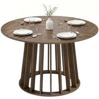 NESTLUNE Modern Dining Table for 4-6 People 120 cm in Brown | Size: 100 cm x 15 cm