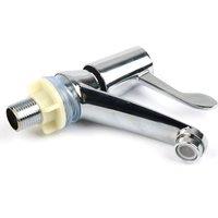 VOGREX Chrome Disabled Basin Lever Taps Pair 1/4 Turn Hot Cold in Silver