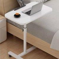 VOGREX White Mobile Adjustable Bedside Chair Aid Laptop Overbed Table