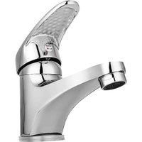 VOGREX Modern Zinc Alloy Mono Bathroom Basin Mixer Tap in Silver