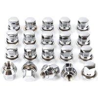 VOGREX 20Pcs M12x1.5 Alloy Wheel Nuts 19mm Hex Tapered Seat For Ford Focus in Silver