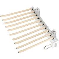 VOGREX White Extendable 10 Arm Pull Out Trouser Rack Telescopic Pants Hanger