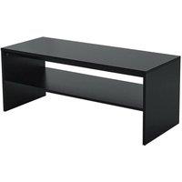 ERGOVEXA 2 Tiers Coffee Table Couch End Side Sofa Tea Accent Table Black