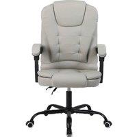 ERGOVEXA Office Chair Faux Leather Adjustable Seat Height Desk Chair Grey