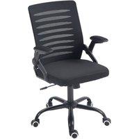 ERGOVEXA Desk Chair Mid-Back Office Swivel Chair Mesh Back Chair Gas Lift in Black