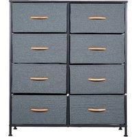 ERGOVEXA Storage Dresser Unit, Fabric Dresser, Chest of Drawers Dark Grey