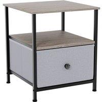 ERGOVEXA 1 Drawer Chest of Drawers Bedside Table Storage Bedroom in Grey
