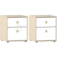 ERGOVEXA Chest of Drawers 2 Drawer Bedside Table Bedroom Furniture