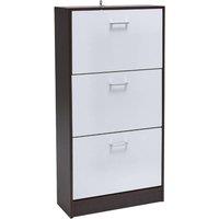 ERGOVEXA 3 Drawer Slim Shoe Cabinet Cupboard Storage Footwear Stand