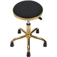 ERGOVEXA Spa Stool Barber Chair Beauty Workshop Rolling Seat in Black
