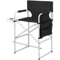 Kelvenix Tall Directors Chair Black Folding Chair | Size: 0.6m2