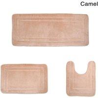 Ventryn Camel Non Slip Bath Mat Water Absorbent Bathroom Rug Toilet Mat | Size: 120 cm diameter