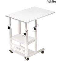 Ventryn Portable Adjustable Laptop Stand Folding Desk For Lap Sofa Room in White