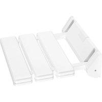 Ventryn White Folding Shower Seat 90 Degree Bathroom Aid Wall Mounted