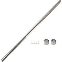 Ventryn 80-150cm Stainless Steel Adjustable Wardrobe Rail Hanging Rod in Silver