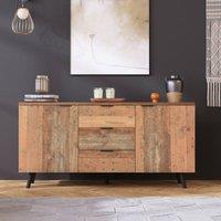 Tokpiedi Vintage Brown Storage Buffet Cabinet in Natural