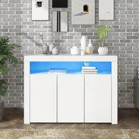 Tokpiedi High Gloss Sideboard Buffet Unit in White