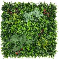 INMTFEI Artificial Boxwood Hedge Panel 100x100cm UV Resistant Green Wall | Size: 1 Pack