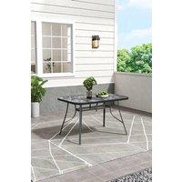 Garden Sanctuary Outdoor Tempered Glass Marble Garden Dining Table | Size: Medium