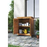 Garden Sanctuary Solid Wood Storage Cabinet Garden Tool Shed in Bright Yellow